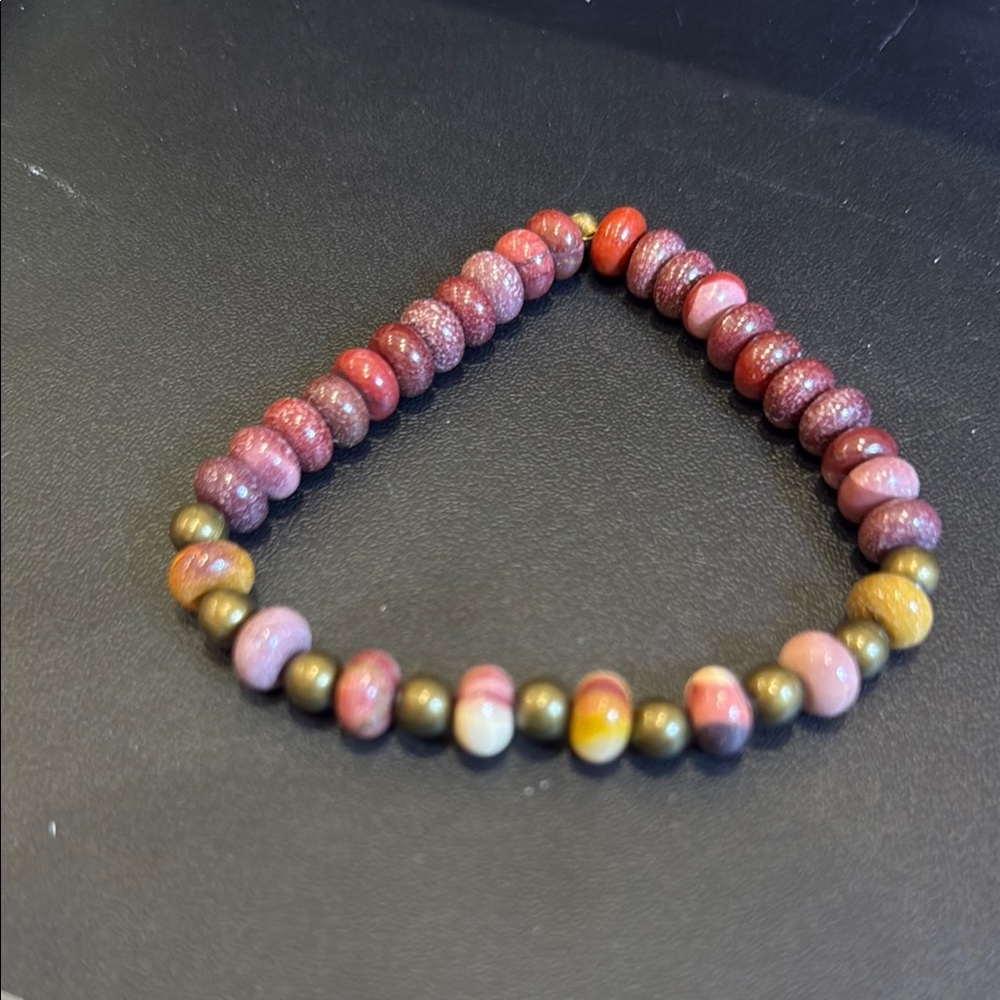 Handmade Men’s Mookaite Beaded Bracelet